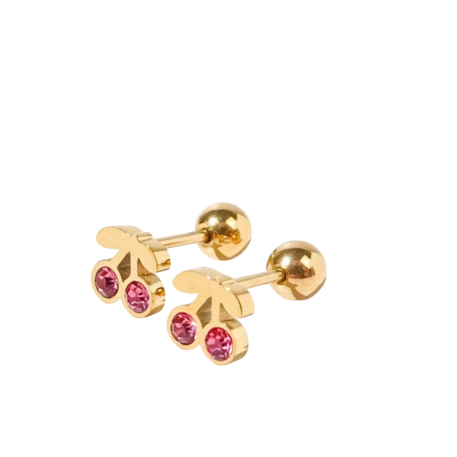 Cherry Earrings – Waterproof 18K Gold Earring by Atella