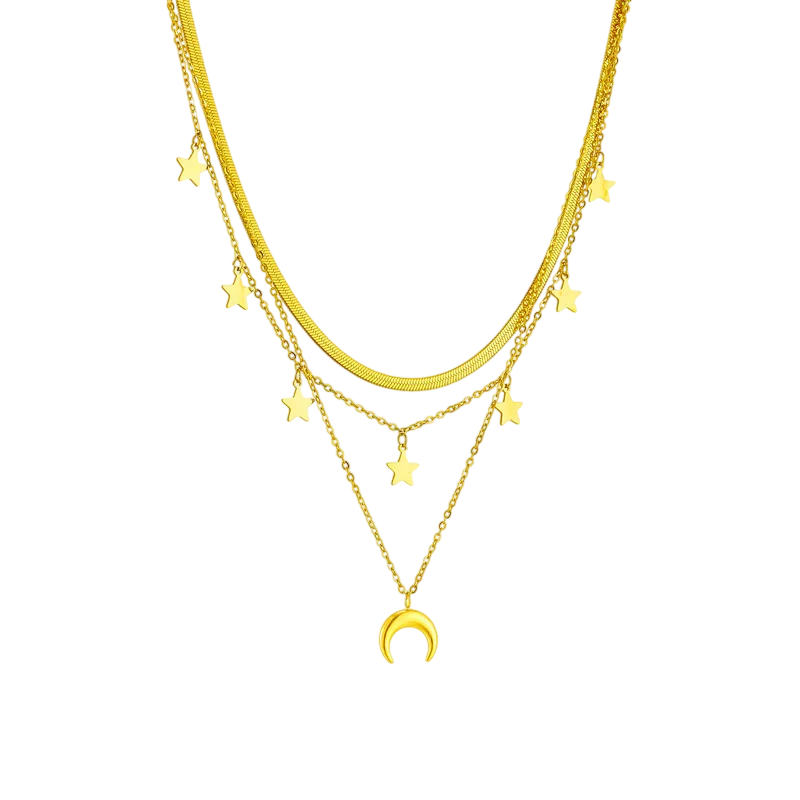 Moon Necklace – Waterproof 18K Gold Necklace by Atella